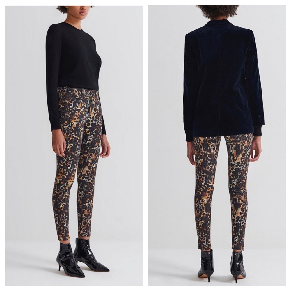 AG Farrah 31 NEW Hi Rise Skinny Jeans Camo Sateen Pants